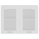 Hengende Skap Glass &quot;Lyon&quot; Hvit 80X31X60 Cm Konstruert Tre