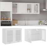 Hengende Skap Glass &quot;Lyon&quot; Hvit 80X31X60 Cm Konstruert Tre