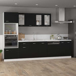 Hengende Skap Glass &quot;Lyon&quot; Svart 80X31X60 Cm Konstruert Tre