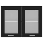 Hengende Skap Glass &quot;Lyon&quot; Svart 80X31X60 Cm Konstruert Tre
