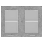 Hengende Skap Glass Betonggrå 80X31X60 Cm Konstruert Tre