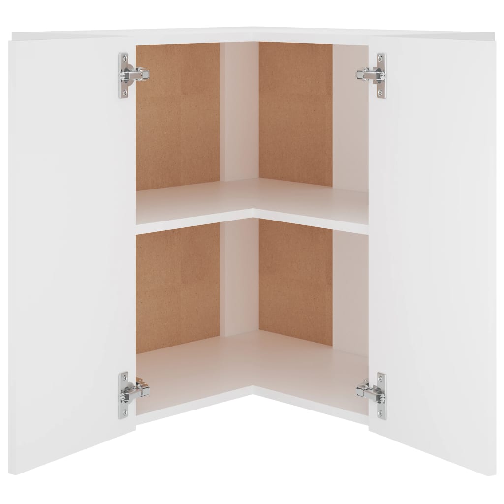 Hengende Hjørneskap &quot;Lyon&quot; Hvit 57X57X60 Cm Konstruert Tre