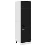 Skap For Kjøkkenskap &quot;Lyon&quot; Svart 60X57X207 Cm Konstruert Tre