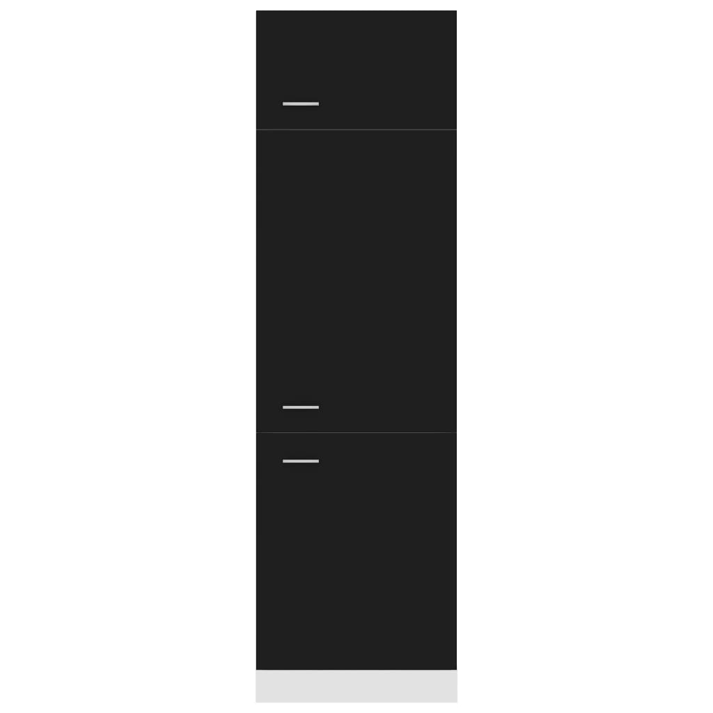 Skap For Kjøkkenskap &quot;Lyon&quot; Svart 60X57X207 Cm Konstruert Tre