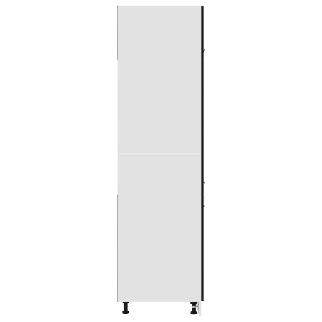 Skap For Kjøkkenskap &quot;Lyon&quot; Svart 60X57X207 Cm Konstruert Tre