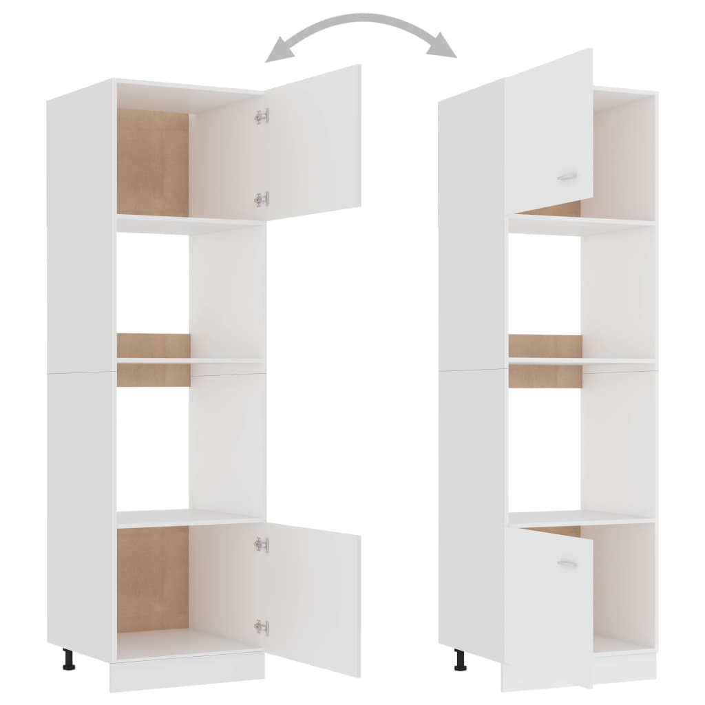 Skap For Mikrobølgeovn &quot;Lyon&quot; Hvit 60X57X207 Cm Konstruert Tre