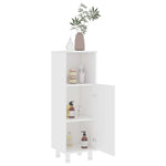 Baderomsskap Hvit 30X30X95 Cm Konstruert Tre