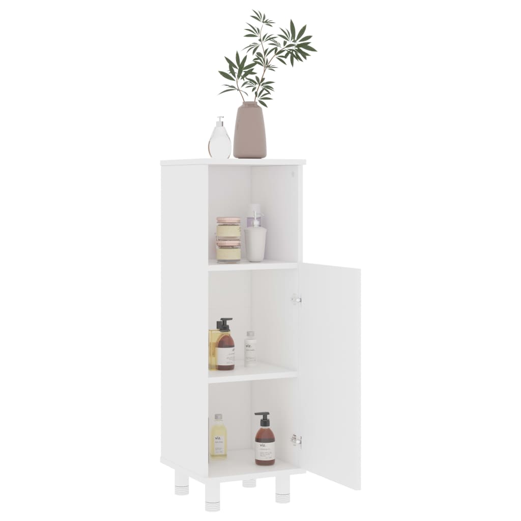 Baderomsskap Hvit 30X30X95 Cm Konstruert Tre