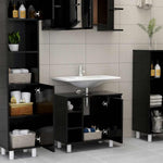 Baderomsskap Svart 60X32X53,5 Cm Konstruert Tre