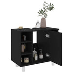 Baderomsskap Svart 60X32X53,5 Cm Konstruert Tre