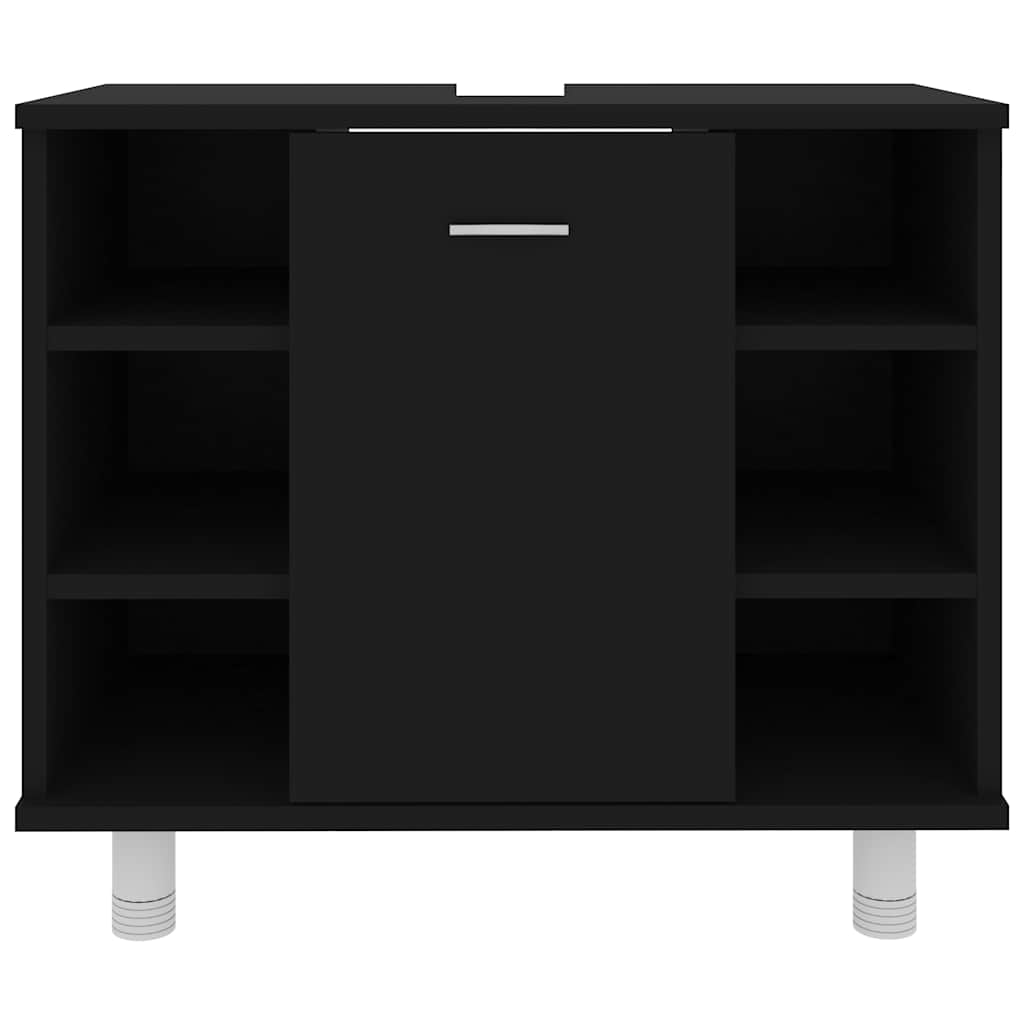 Baderomsskap Svart 60X32X53,5 Cm Konstruert Tre