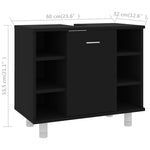 Baderomsskap Svart 60X32X53,5 Cm Konstruert Tre