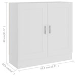 Bokhylle Hvit 82,5X30,5X80 Cm Konstruert Tre