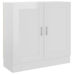 Bokhylle Høyglans Hvit 82,5X30,5X80 Cm Konstruert Tre