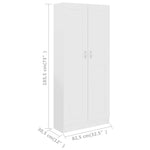 Bokhylle Hvit 82,5X30,5X185,5 Cm Konstruert Tre