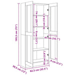 Bokhylle Hvit 82,5X30,5X185,5 Cm Konstruert Tre