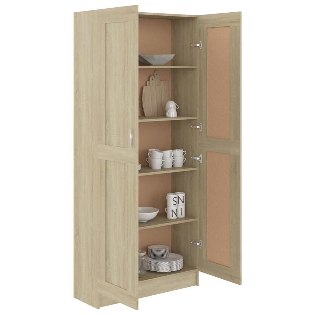 Bokhylle Sonoma Eik 82,5X30,5X185,5 Cm Konstruert Tre