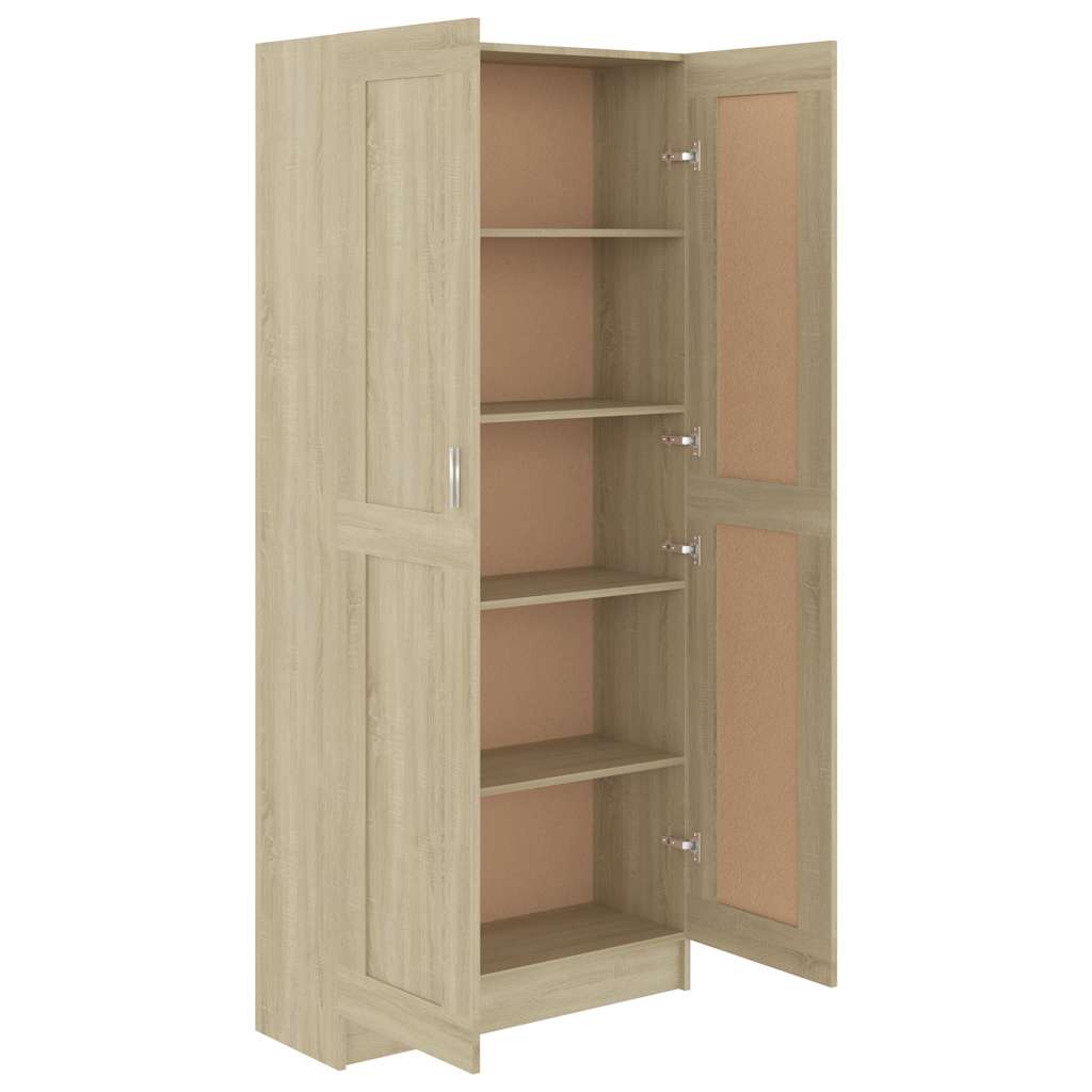Bokhylle Sonoma Eik 82,5X30,5X185,5 Cm Konstruert Tre