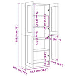 Bokhylle Sonoma Eik 82,5X30,5X185,5 Cm Konstruert Tre