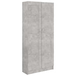 Bokhylle Betonggrå 82,5X30,5X185,5 Cm Konstruert Tre