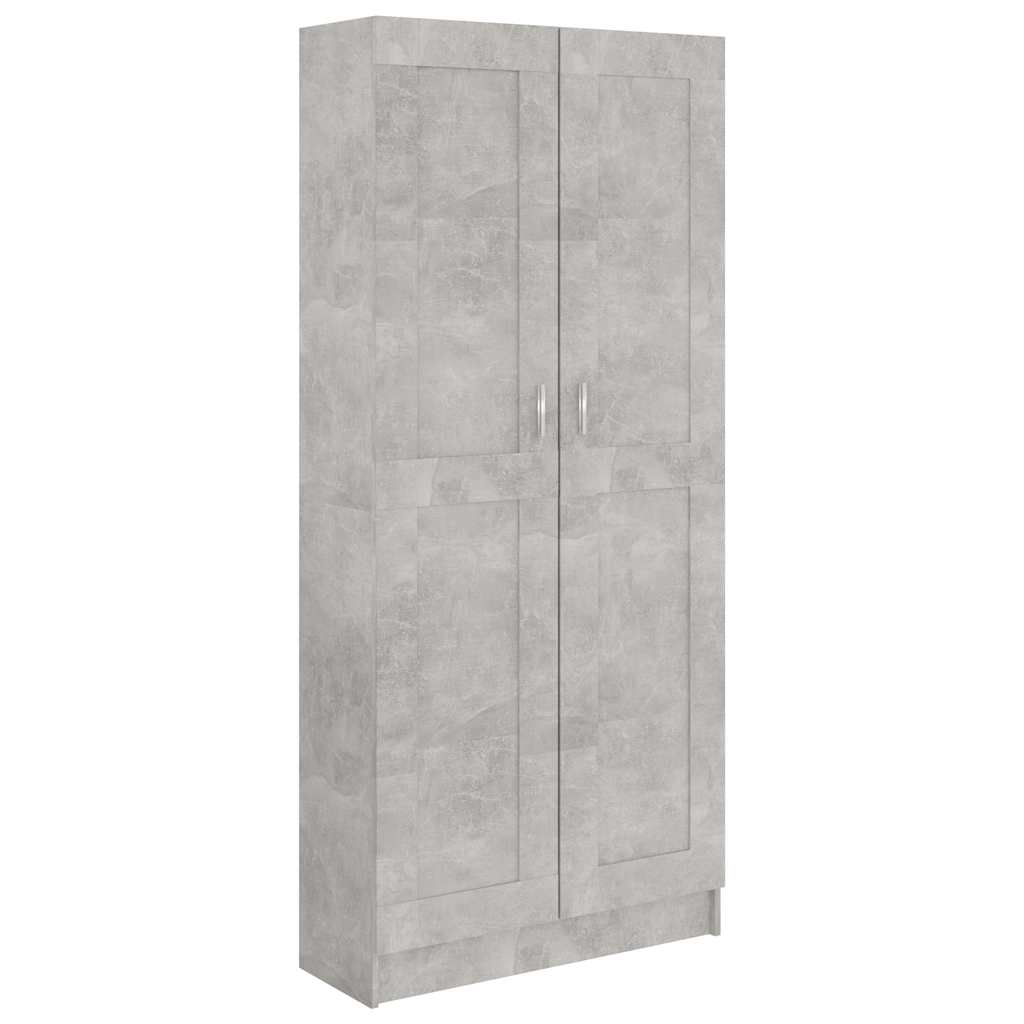 Bokhylle Betonggrå 82,5X30,5X185,5 Cm Konstruert Tre