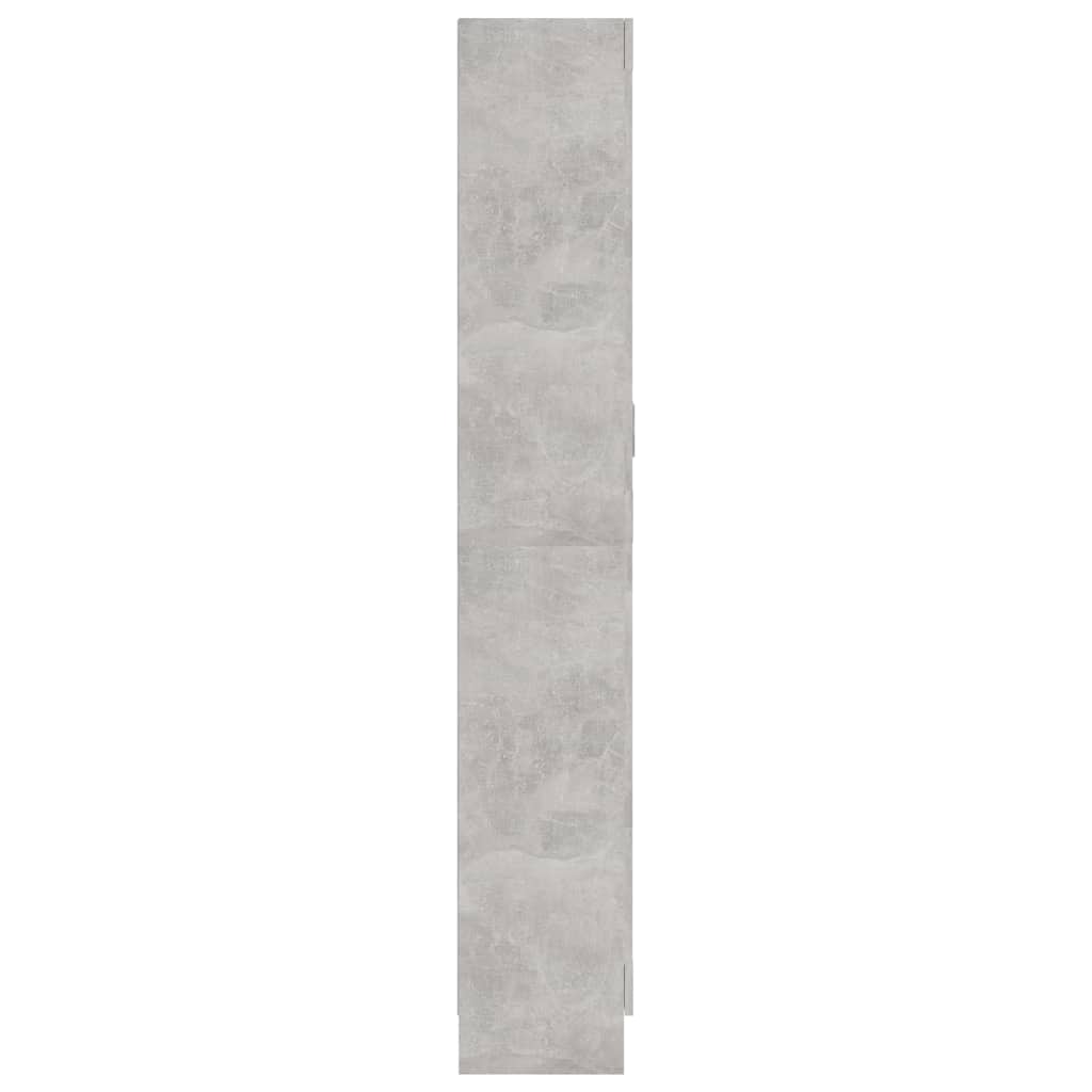 Bokhylle Betonggrå 82,5X30,5X185,5 Cm Konstruert Tre