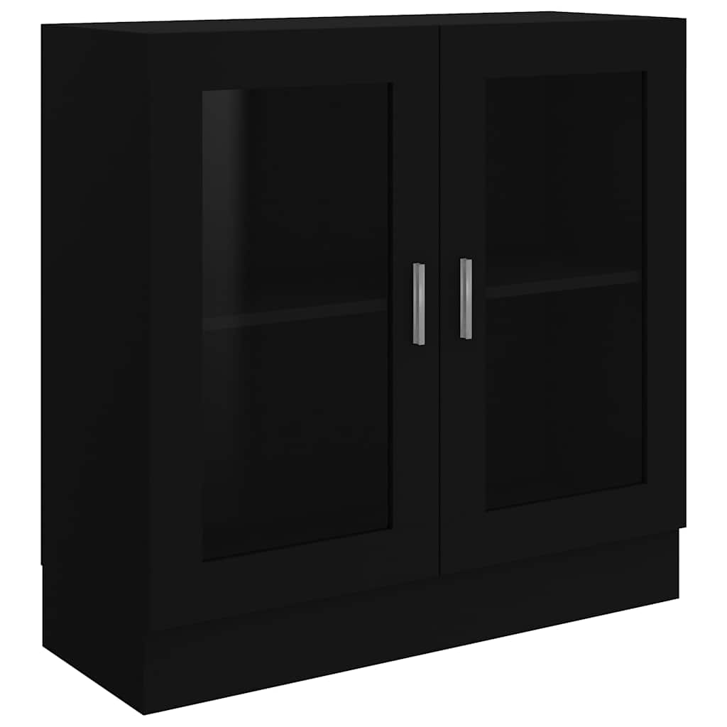 Vitrine Svart 82,5X30,5X80 Cm Konstruert Tre