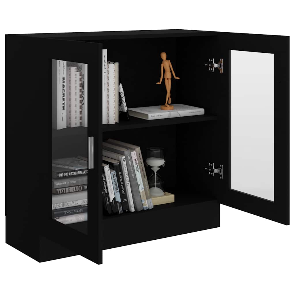 Vitrine Svart 82,5X30,5X80 Cm Konstruert Tre