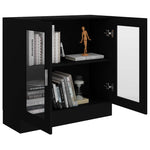 Vitrine Svart 82,5X30,5X80 Cm Konstruert Tre