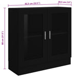 Vitrine Svart 82,5X30,5X80 Cm Konstruert Tre
