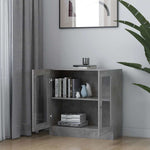 Vitrine Betonggrå 82,5X30,5X80 Cm Konstruert Tre