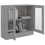 Vitrine Betonggrå 82,5X30,5X80 Cm Konstruert Tre