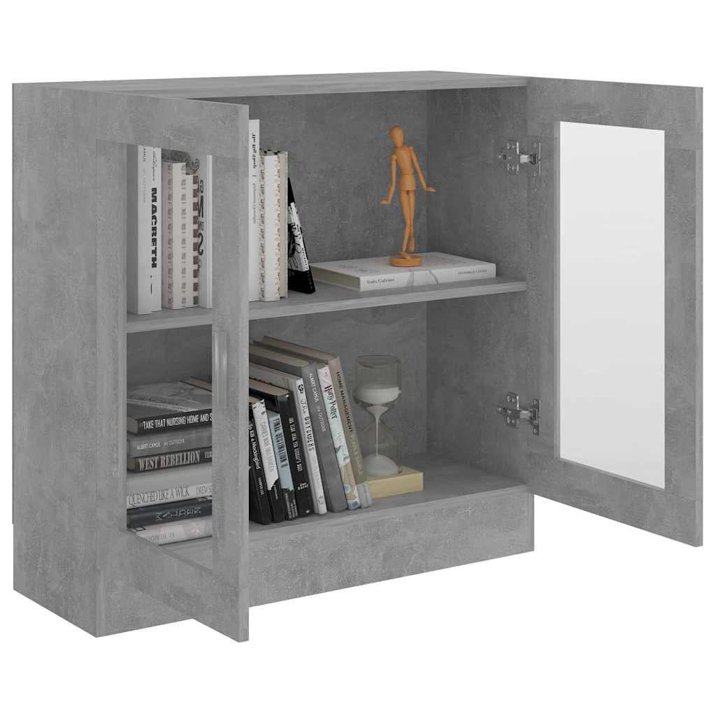 Vitrine Betonggrå 82,5X30,5X80 Cm Konstruert Tre