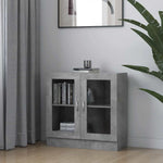 Vitrine Betonggrå 82,5X30,5X80 Cm Konstruert Tre