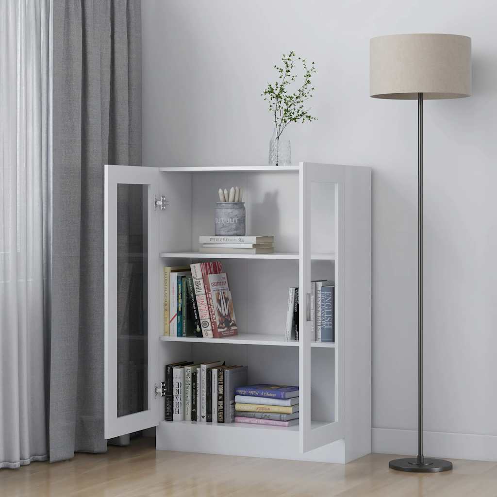 Vitrine Hvit 82,5X30,5X115 Cm Konstruert Tre