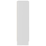 Vitrine Hvit 82,5X30,5X115 Cm Konstruert Tre