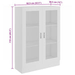Vitrine Hvit 82,5X30,5X115 Cm Konstruert Tre