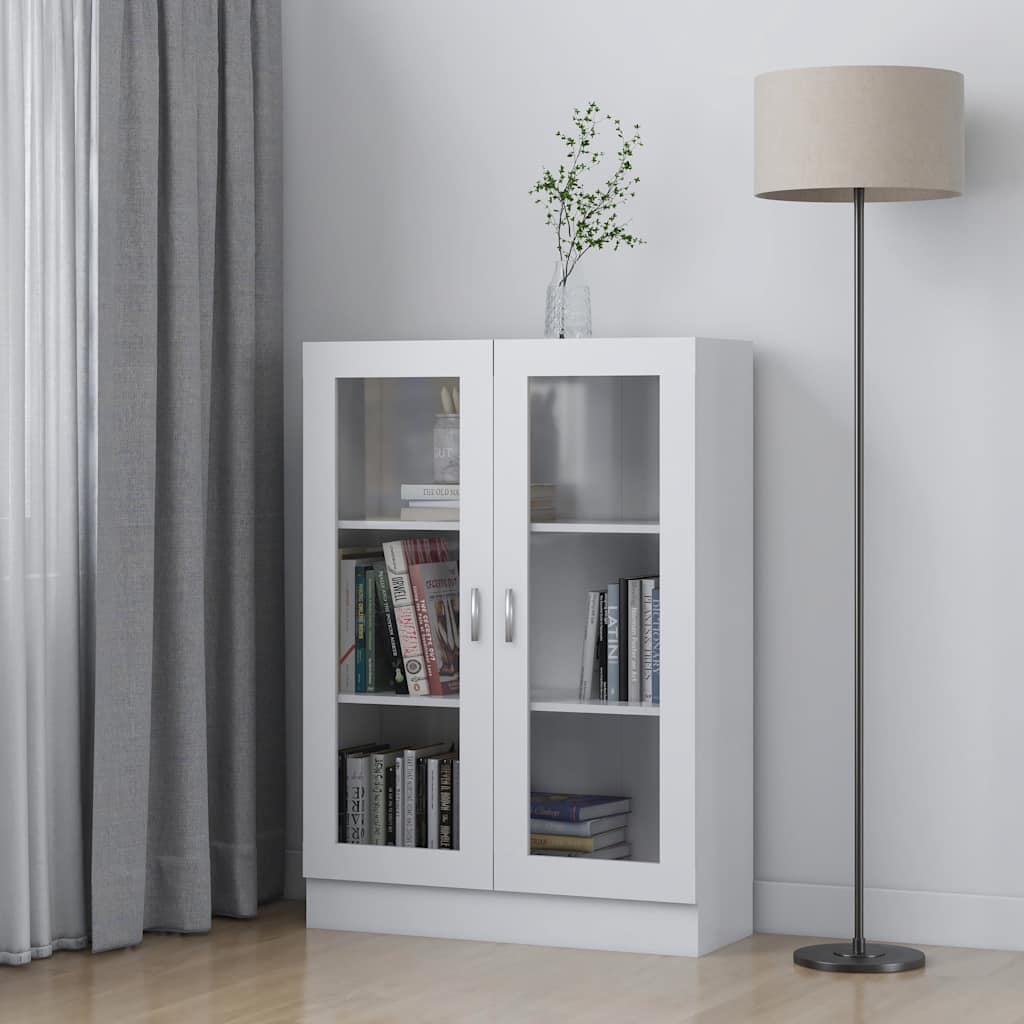 Vitrine Hvit 82,5X30,5X115 Cm Konstruert Tre