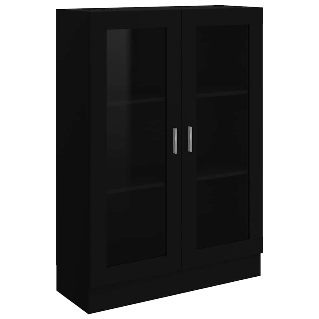 Vitrine Svart 82,5X30,5X115 Cm Konstruert Tre