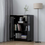 Vitrine Svart 82,5X30,5X115 Cm Konstruert Tre