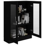 Vitrine Svart 82,5X30,5X115 Cm Konstruert Tre