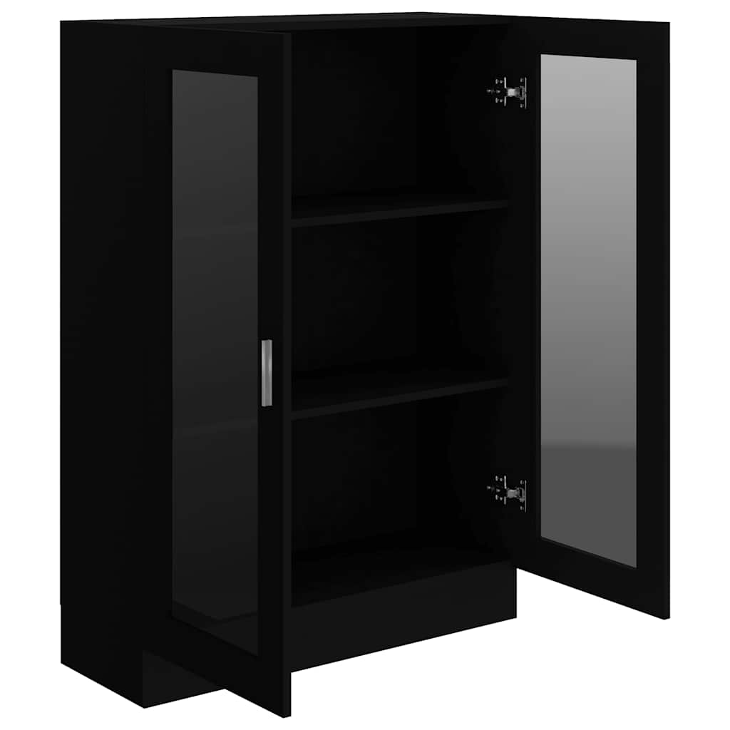 Vitrine Svart 82,5X30,5X115 Cm Konstruert Tre