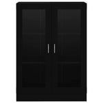 Vitrine Svart 82,5X30,5X115 Cm Konstruert Tre