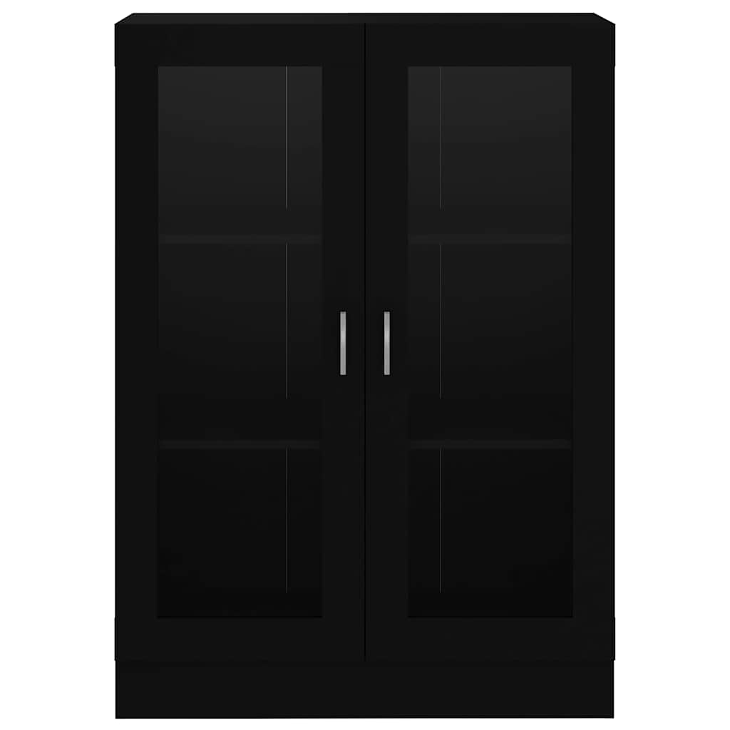 Vitrine Svart 82,5X30,5X115 Cm Konstruert Tre