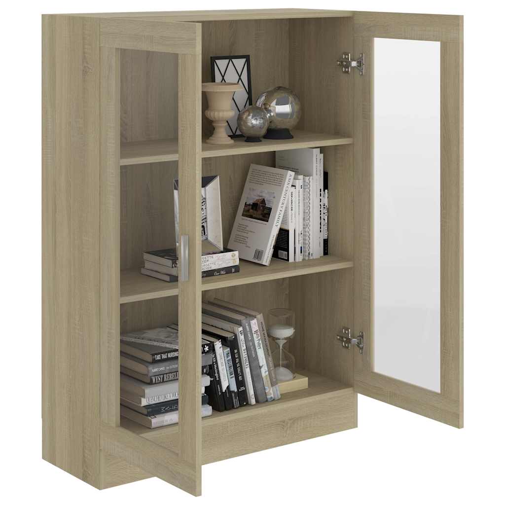 Vitrine Sonoma Eik 82,5X30,5X115 Cm Konstruert Tre