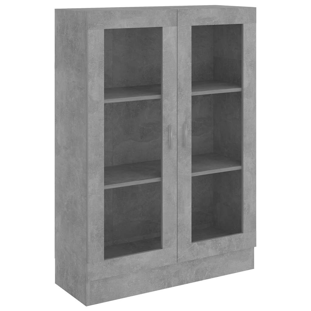 Vitrine Betonggrå 82,5X30,5X115 Cm Konstruert Tre