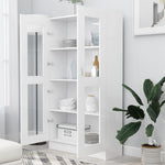 Vitrine Hvit 82,5X30,5X150 Cm Konstruert Tre