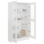 Vitrine Hvit 82,5X30,5X150 Cm Konstruert Tre