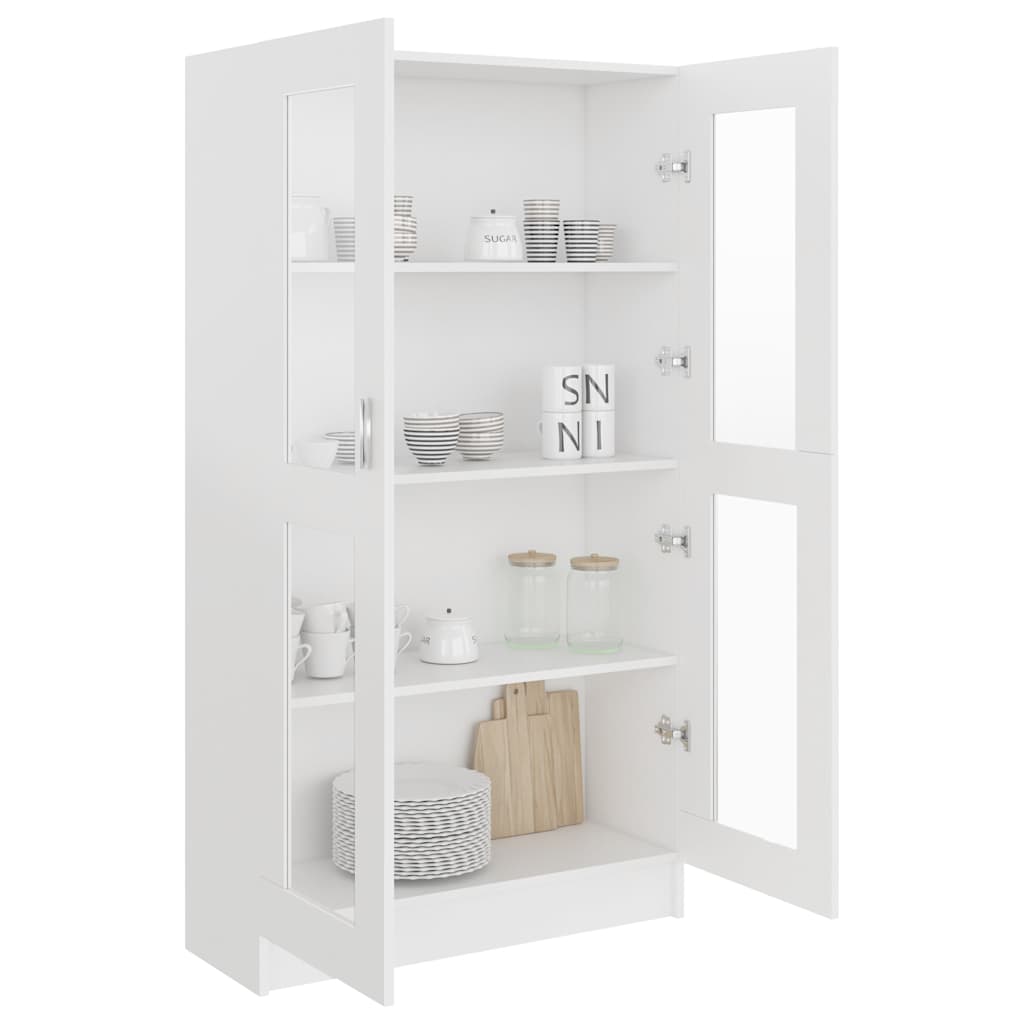Vitrine Hvit 82,5X30,5X150 Cm Konstruert Tre