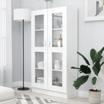 Vitrine Hvit 82,5X30,5X150 Cm Konstruert Tre